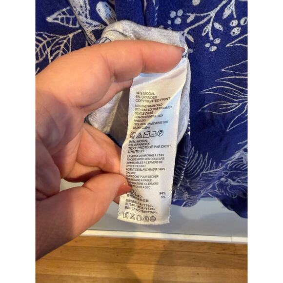 Tommy Bahama Blue Floral Sleeveless A-Line Dress – Size Large - Picture 4 of 4